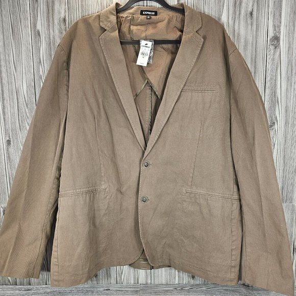 Express Notch Lapel Twill Coat - Men's Size XXL - MSRP $ 148.00 NEW